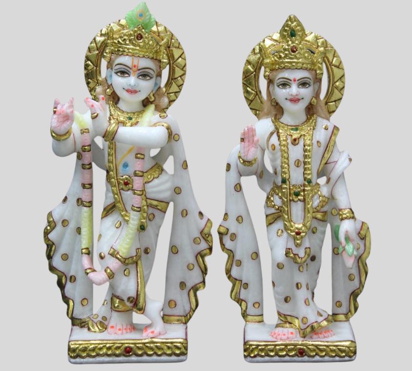Krishan Radha Marble Murti