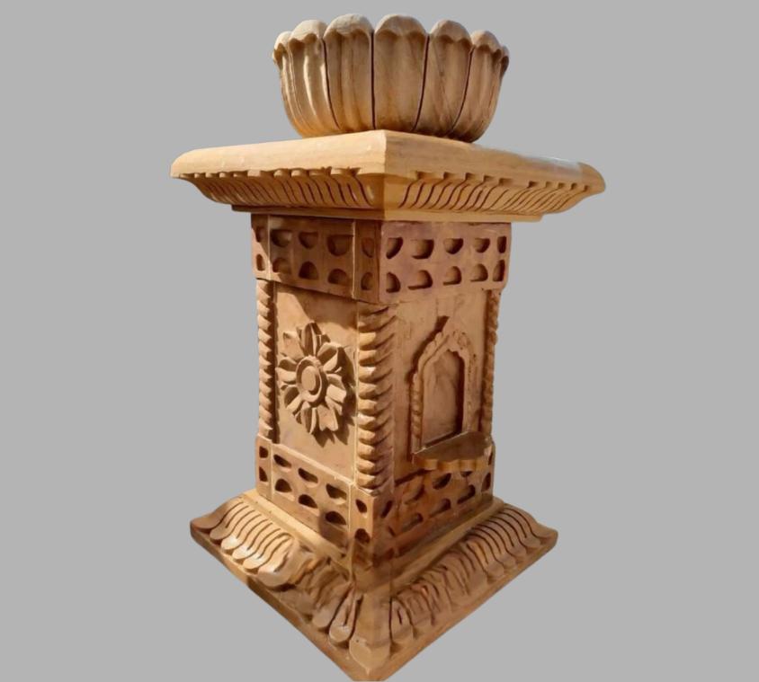 Heritage Sandstone Tulsi Stand With Base
