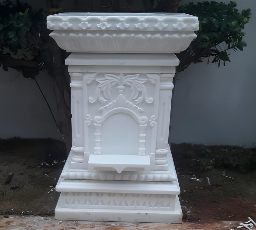 Hand-carved Marble Tulsi Kyari