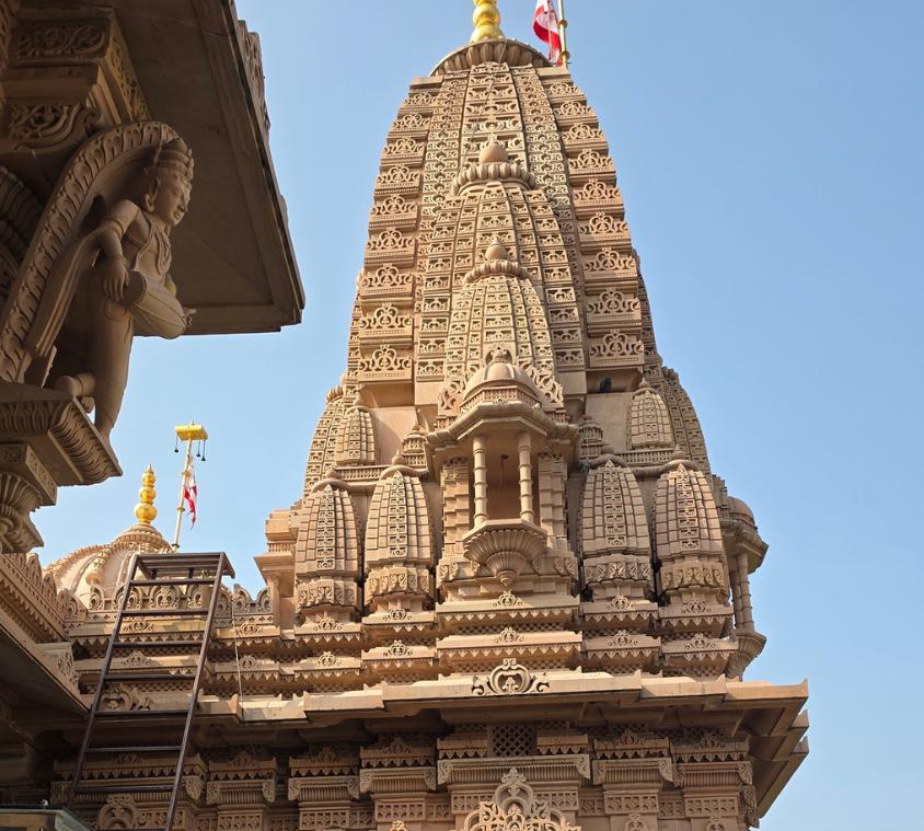 Grand Sandstone Temple Shikhara Structure