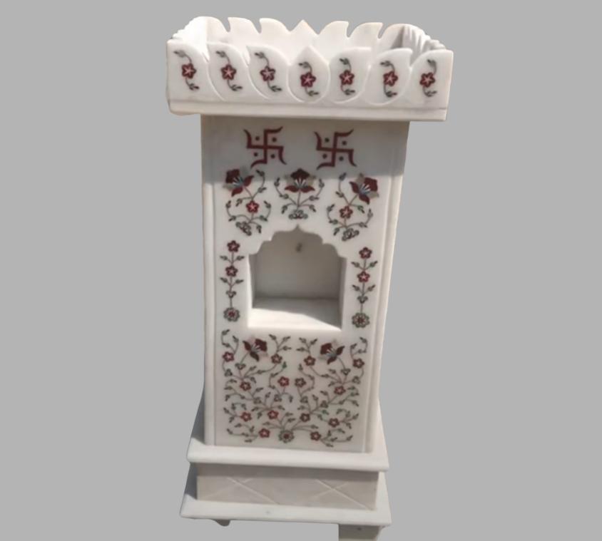 Classic Sandstone Tulsi Stand With Carving