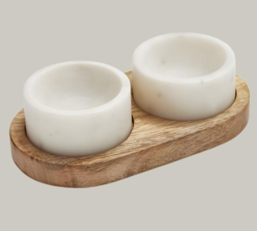 Heritage Marble Spice Bowl Set