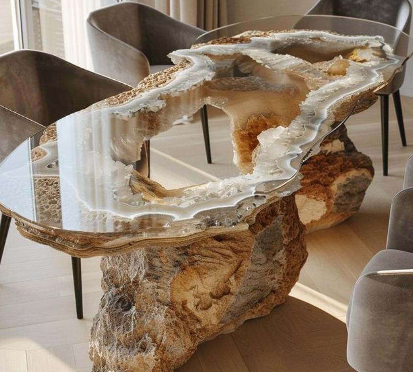 Luxury Rectangular Statuario Marble Table