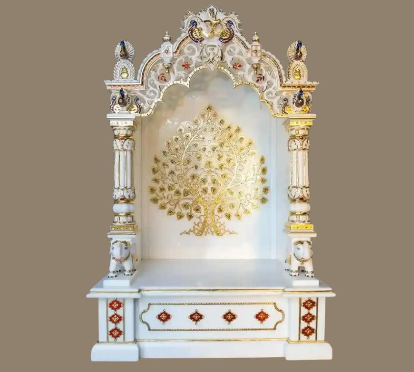 Golden Kalpavriksha Marble Temple