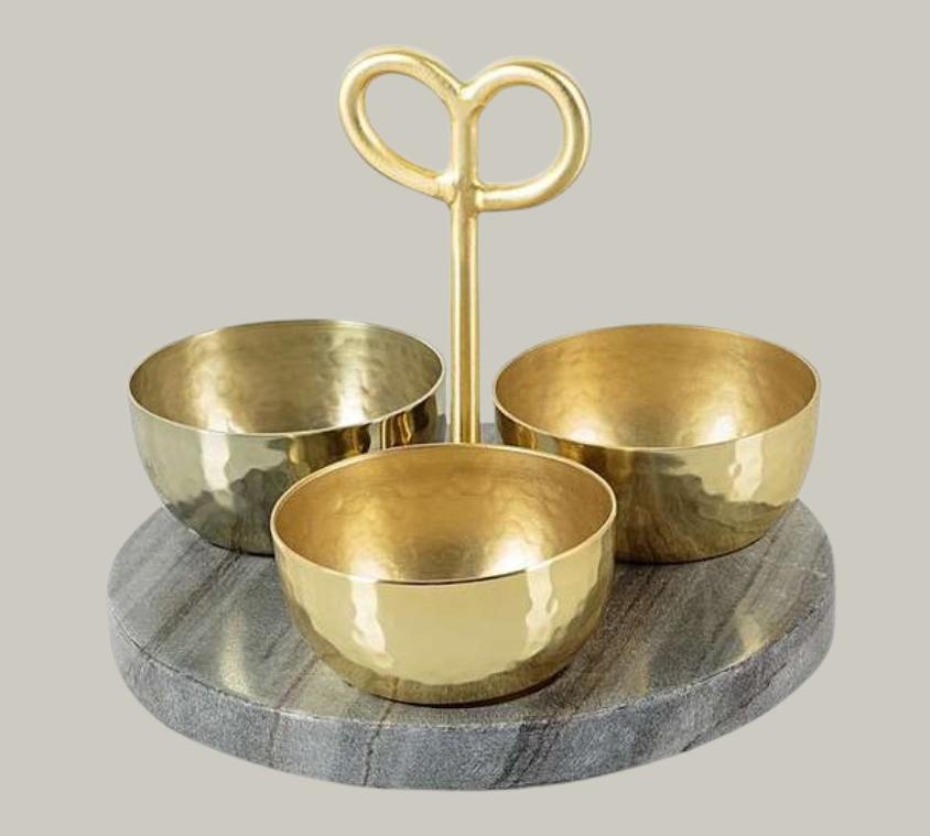 Classic Marble Duo Condiment Set