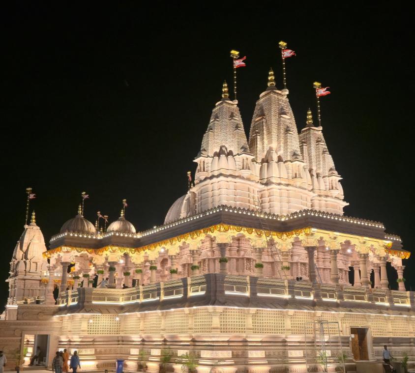 Illuminated Heritage Sandstone Temple 