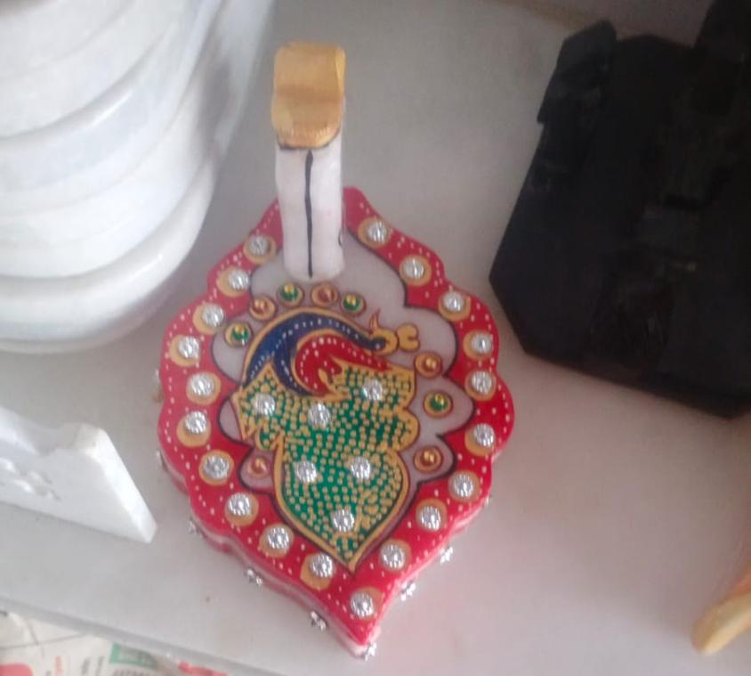 Peacock Inlay Marble Box